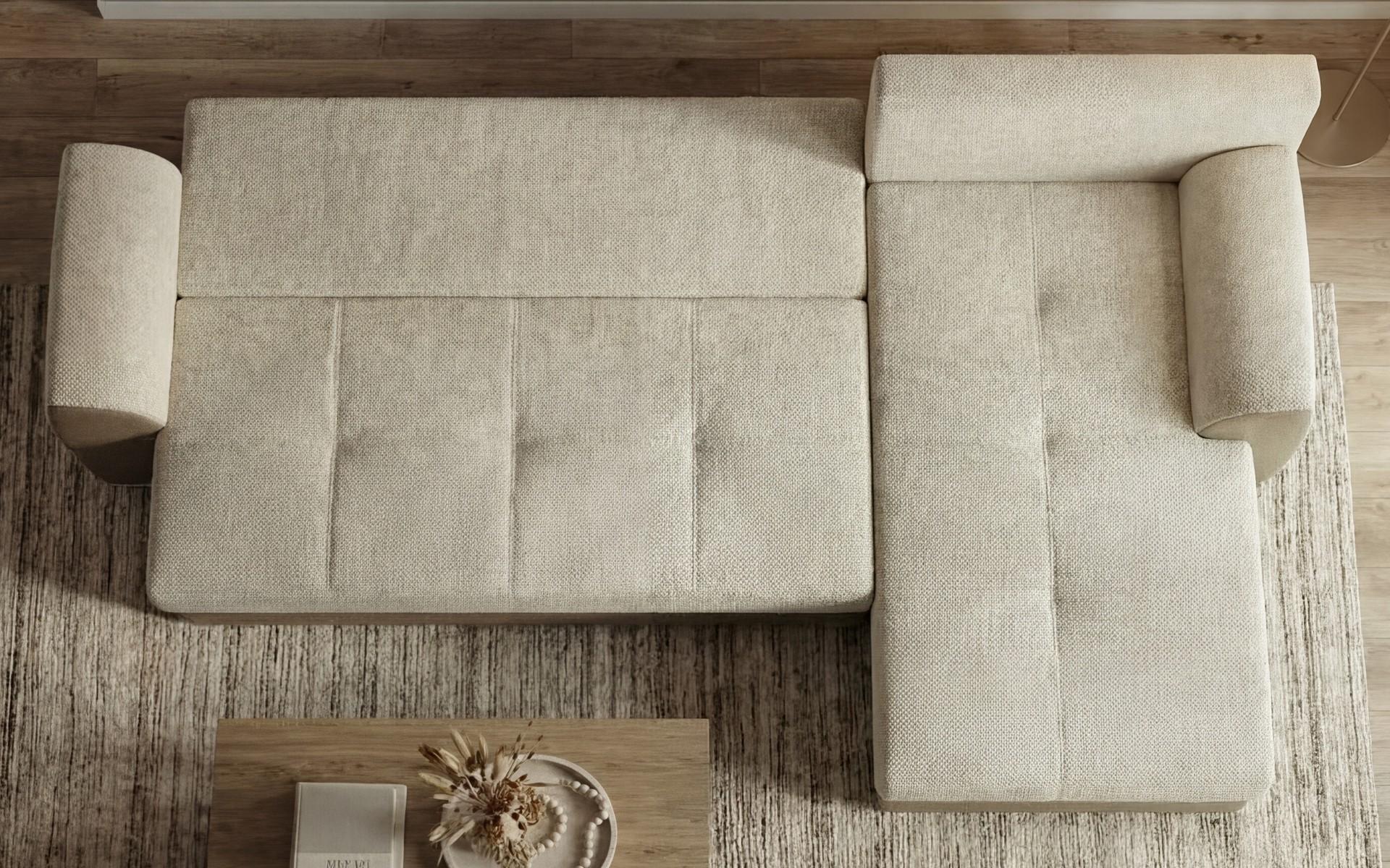 Extendable corner sofa Lumis, beige + grey beige  4